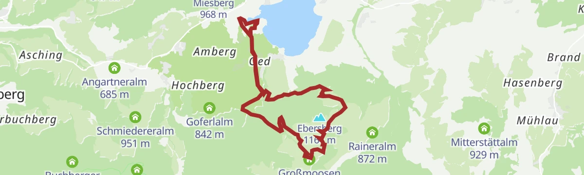 Route map: Lippenalm- Ebersberg - Gwirchtalm